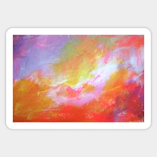 Bright Pink Red  abstract Sticker